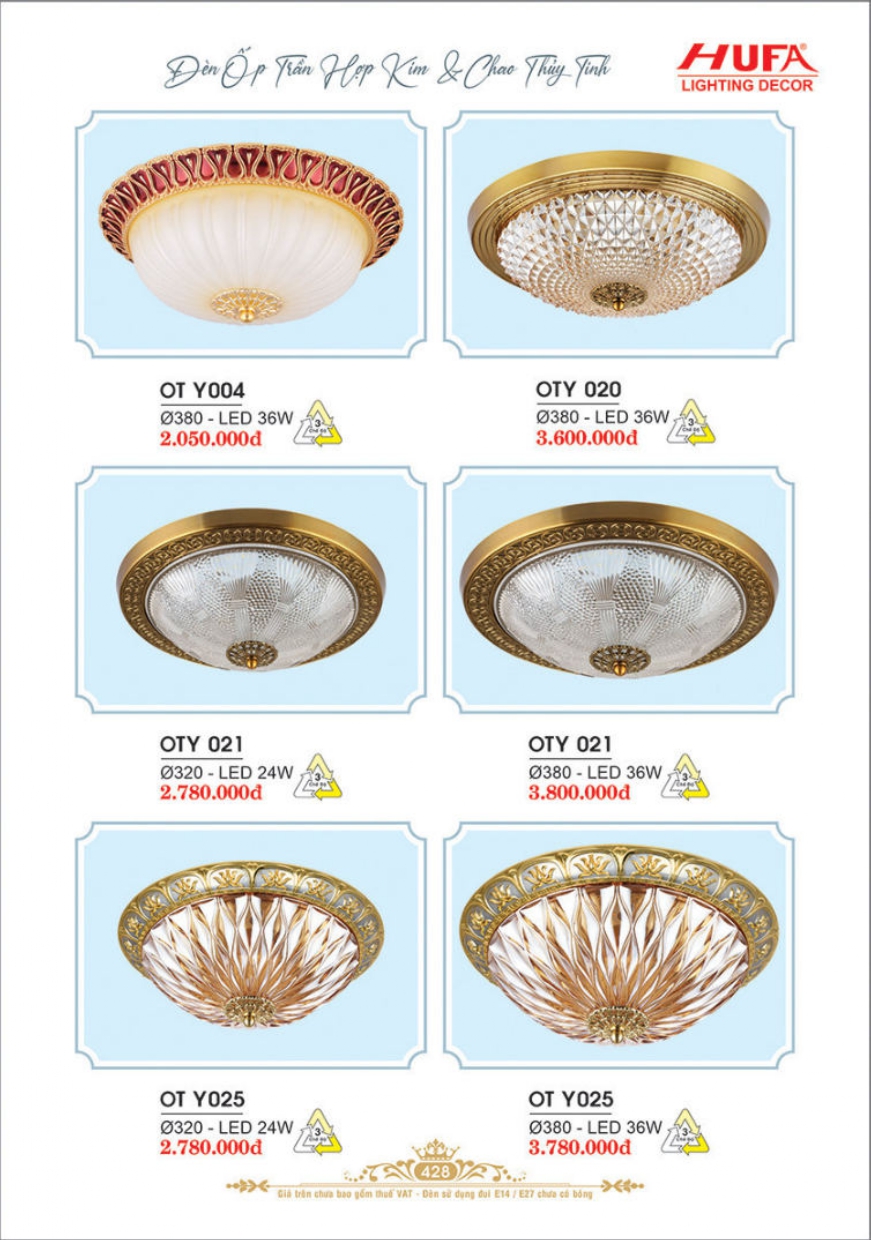 Bảng giá đèn trang trí HUFA